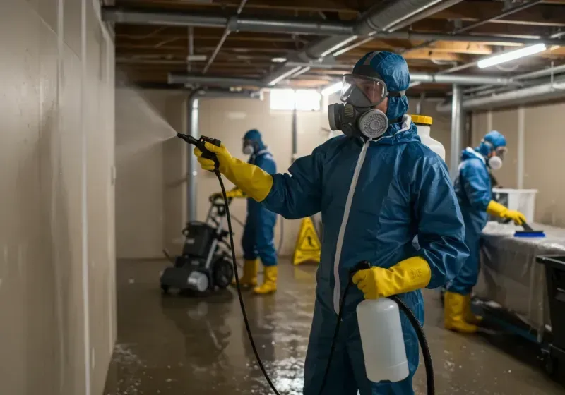 Basement Sanitization and Antimicrobial Treatment process in Erlanger, KY