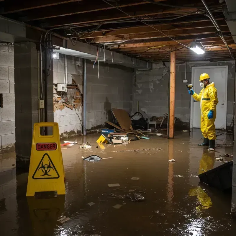 Flooded Basement Electrical Hazard in Erlanger, KY Property