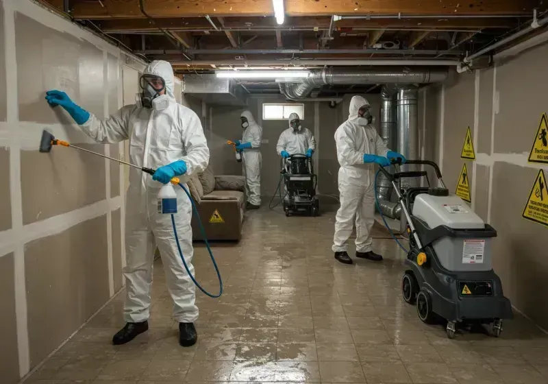 Basement Moisture Removal and Structural Drying process in Erlanger, KY